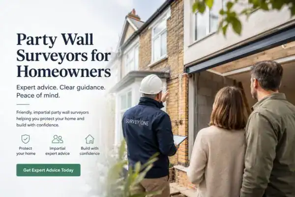 Image of couple with Party wall survey from Survey One Southampton